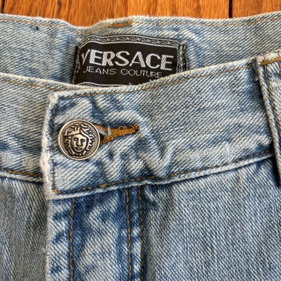 Versace Jeans Couture Men's Denim Pants Size 30” Light Wash, Medusa Head - Picture 4 of 15
